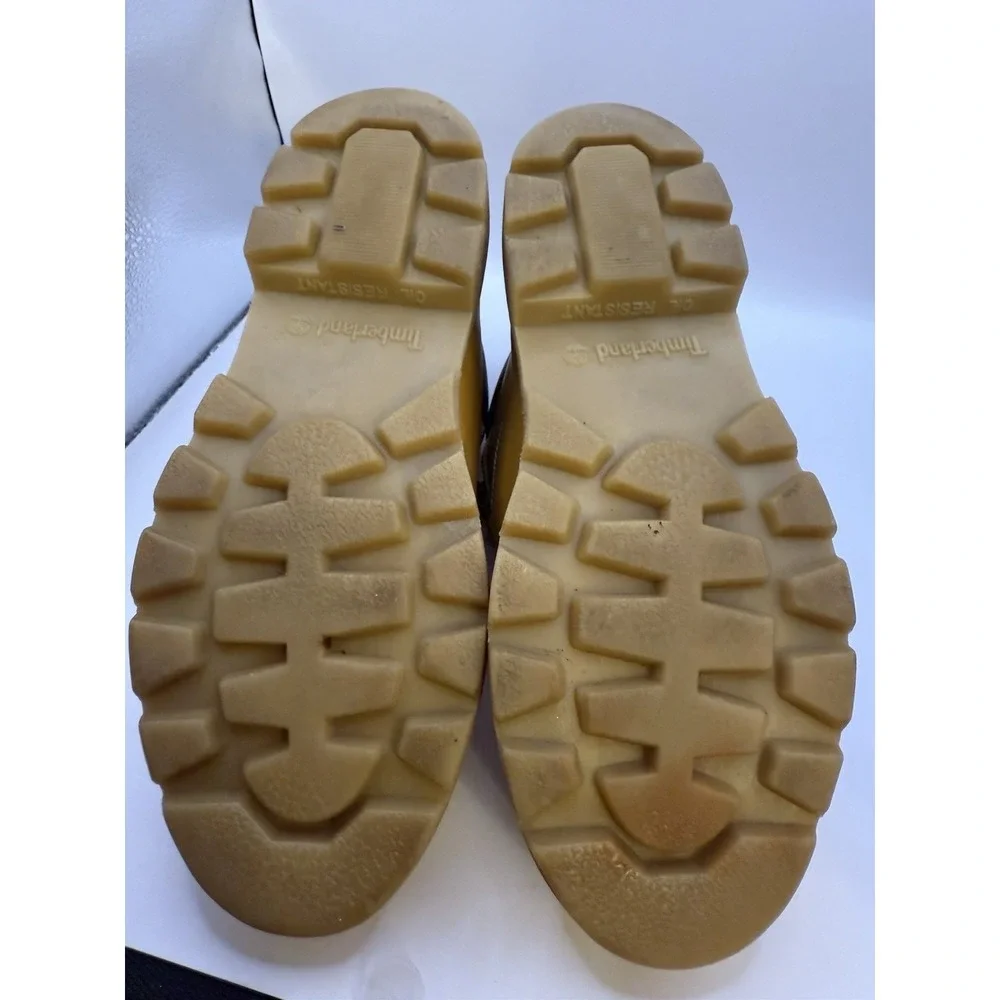 Timberland Style Yellow Leather Work Boots Men's US 5.5M‎ Waterproof